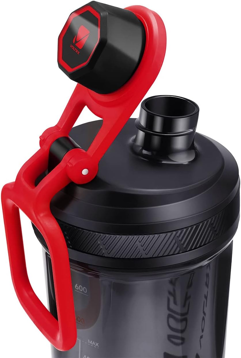 Shaker Bottle, Gallium USB C Rechargeable Electric Protein Shake Mixer, Shaker Cups for Protein Shakes and Meal Replacement Shakes, BPA Free, Made with Tritan, 24Oz, Red