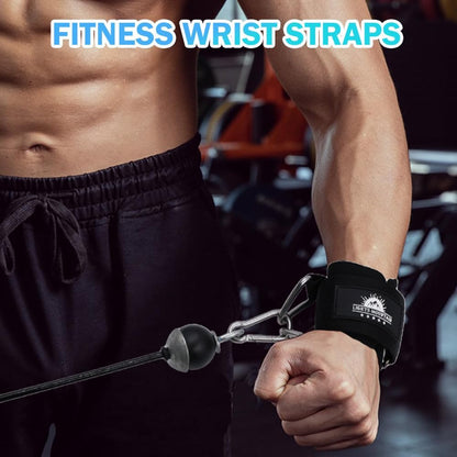Adjustable Wrist Cuffs Neoprene Padded Straps for Cable Machines Strength Training Equipment