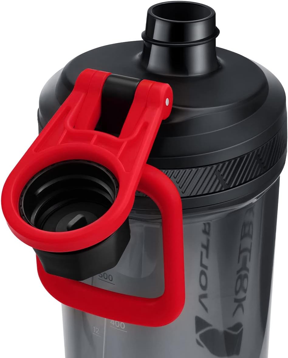 Shaker Bottle, Gallium USB C Rechargeable Electric Protein Shake Mixer, Shaker Cups for Protein Shakes and Meal Replacement Shakes, BPA Free, Made with Tritan, 24Oz, Red