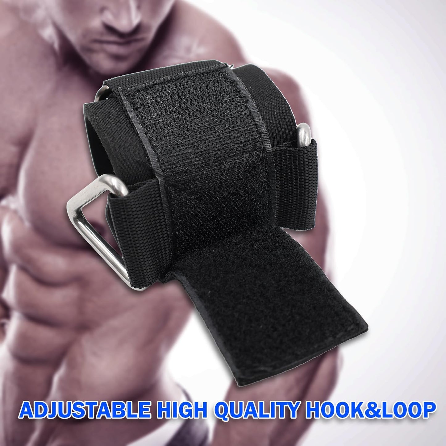 Adjustable Wrist Cuffs Neoprene Padded Straps for Cable Machines Strength Training Equipment