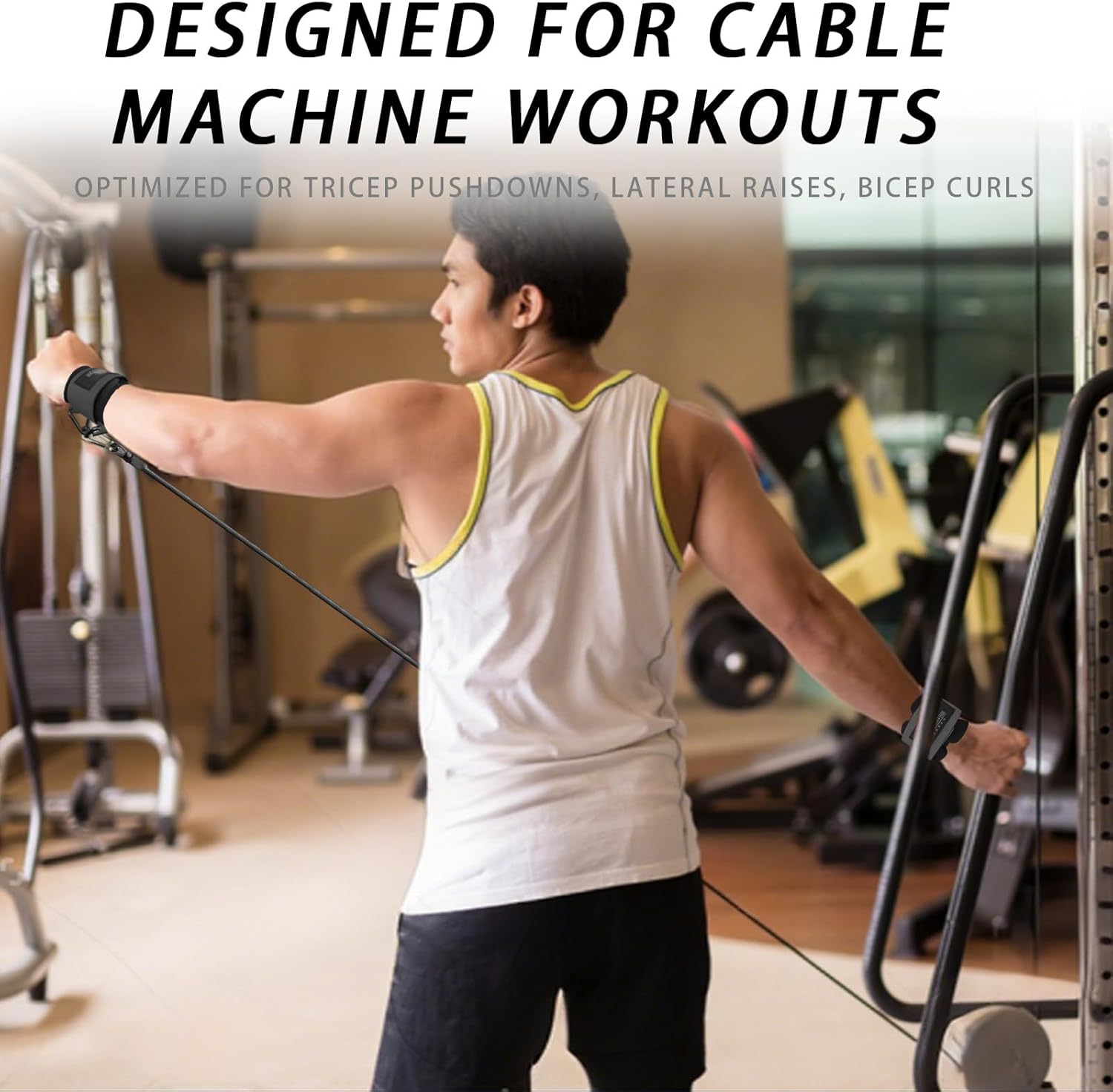 Adjustable Wrist Cuffs Neoprene Padded Straps for Cable Machines Strength Training Equipment