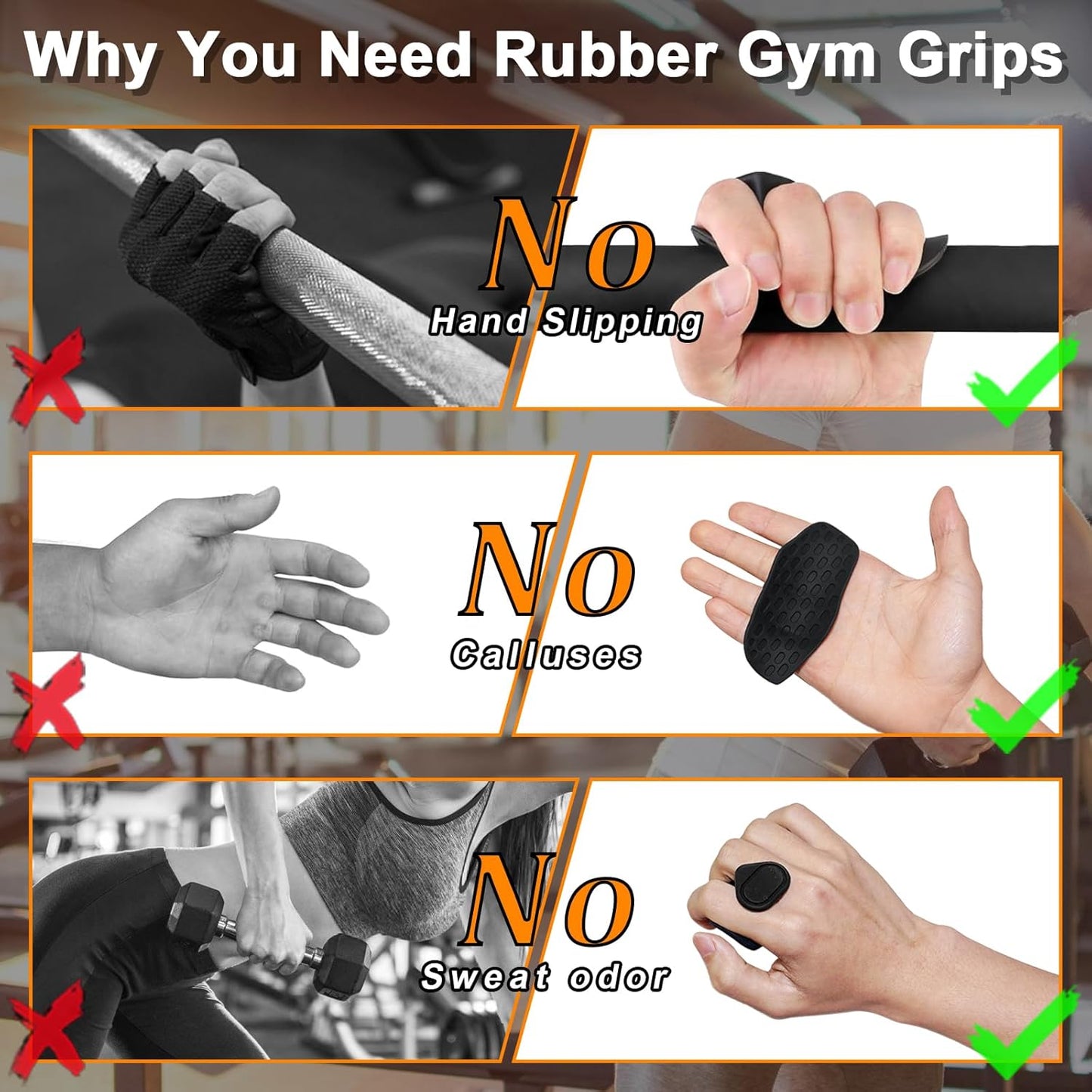 Rypt Grip for Weight Lifting Deadlift Rows-Rubber Anti-Slip Ergonomic Lifting Gloves for Men and Women Training Palm Protectors for Gym Intensive Training and Exercise ﻿ (Black)